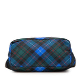 プラダ 三角ロゴプレート リバーシブル タータンチェック トートバッグ ショルダーバッグ 2WAY BR4521 ブルー ブラック マルチカラー ナイロン レザー レディース PRADA 【中古】